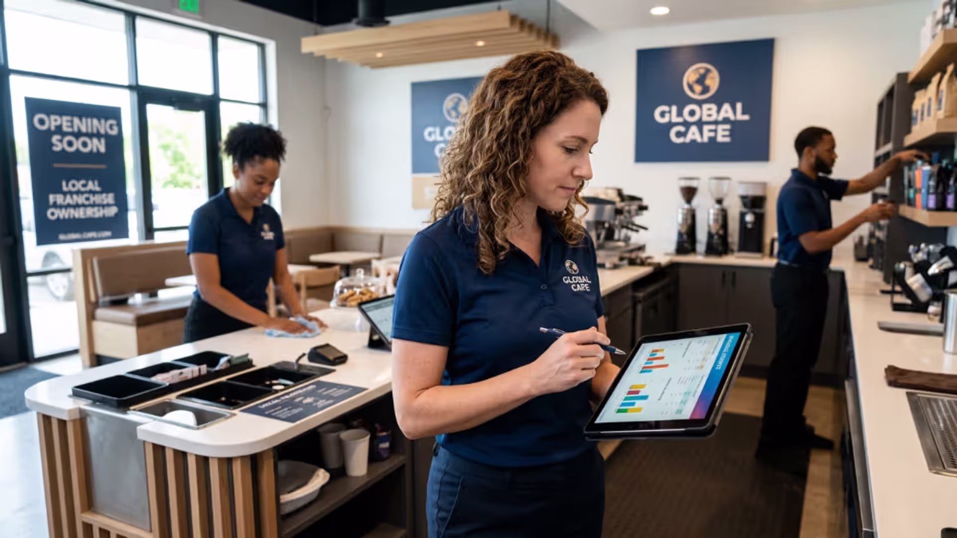 New franchise owner preparing to launch a branded business location